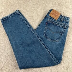 Vintage Levi Mens 36x30 (Fit 32x30) 550 Relaxed Tapered Jeans Blue Made USA 90's